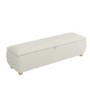 Cream Upholstered Ottoman Storage Blanket Box 150cm - Lacey