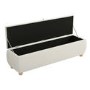 Cream Upholstered Ottoman Storage Blanket Box 150cm - Lacey