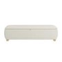 Cream Upholstered Ottoman Storage Blanket Box 150cm - Lacey