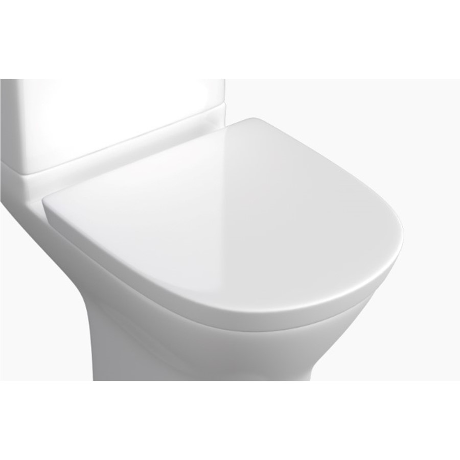 White Round Soft Close Toilet Seat With Quick Release - Laurel