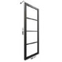 Internal Black Laminate Glazed Industrial Style Door with Clear Glass - Pre-Finished - 1981 x 762 x 35mm - Brent - XL Joinery