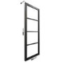 Internal Black Laminate Glazed Industrial Style Door with Clear Glass - Pre-Finished - 1981 x 838 x 35mm - Brent - XL Joinery