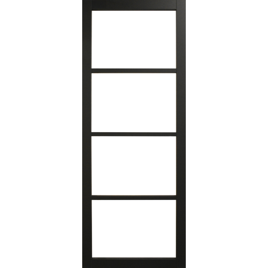 Internal Black Laminate Glazed Industrial Style Door with Clear Glass - Pre-Finished - 1981 x 838 x 35mm - Brent - XL Joinery