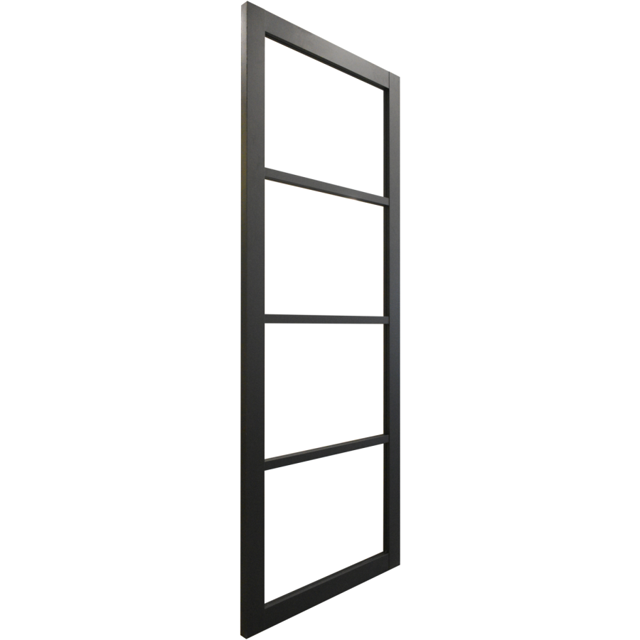 Internal Black Laminate Glazed Industrial Style Door with Clear Glass - Pre-Finished - 1981 x 838 x 35mm - Brent - XL Joinery
