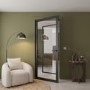 Internal Black Laminate Glazed Industrial Style Door with Clear Glass - Pre-Finished - 1981 x 762 x 35mm - Foundry - XL Joinery
