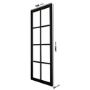 Internal Black Laminate Glazed Industrial Style Door with Clear Glass - Pre-Finished - 1981 x 762 x 35mm - Haringey - XL Joinery