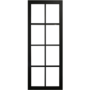 Internal Black Laminate Glazed Industrial Style Door with Clear Glass - Pre-Finished - 1981 x 762 x 35mm - Haringey - XL Joinery