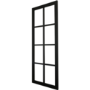 Internal Black Laminate Glazed Industrial Style Door with Clear Glass - Pre-Finished - 1981 x 762 x 35mm - Haringey - XL Joinery
