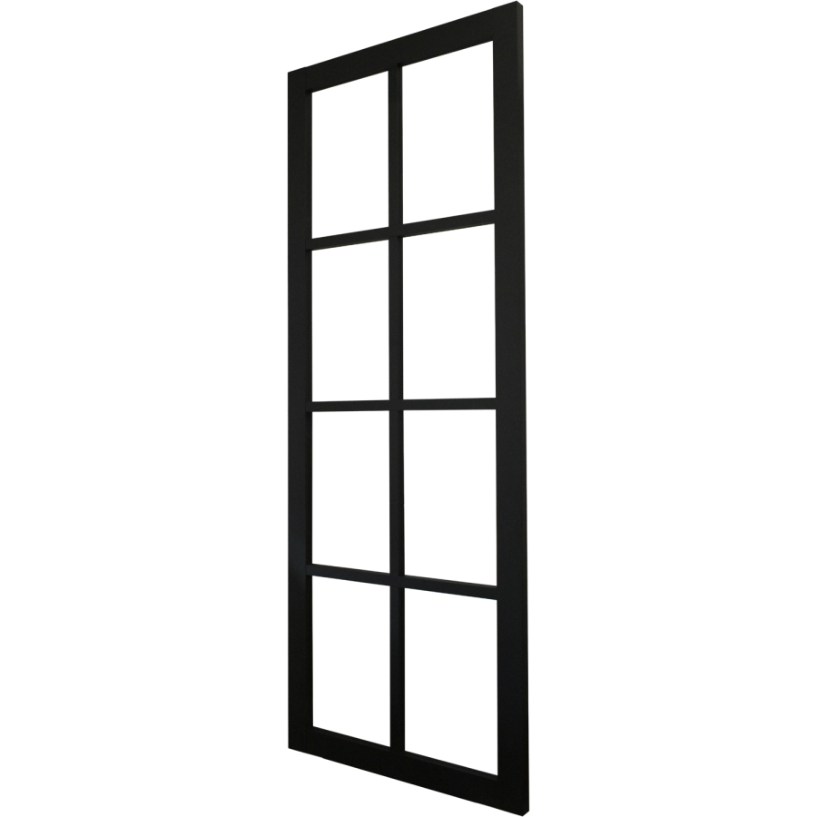Internal Black Laminate Glazed Industrial Style Door with Clear Glass - Pre-Finished - 1981 x 762 x 35mm - Haringey - XL Joinery