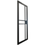 Internal Black Laminate Glazed Industrial Style Door with Clear Glass - Pre-Finished - 1981 x 838 x 35mm - Milton - XL Joinery