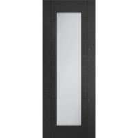 Internal Black Fully-Glazed Door with Clear Glass - 2040 x 826 x 40mm - Palermo - XL Joinery