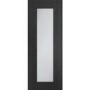 Internal Black Fully-Glazed Door with Clear Glass - 2040 x 826 x 40mm - Palermo - XL Joinery