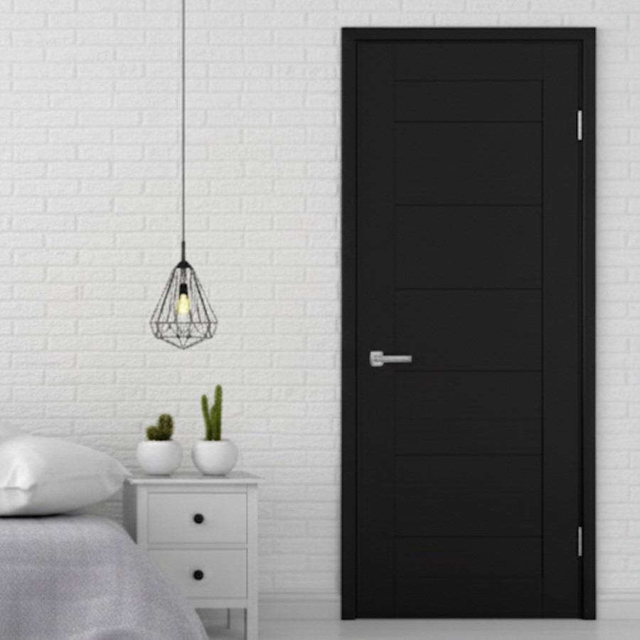 Internal Black FD30 Fire Door - 2040 x 726 x 44mm - Palermo - XL Joinery