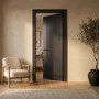 Internal Black Laminate Door - Pre-Finished - 1981 x 686 x 35mm - Stria - XL Joinery