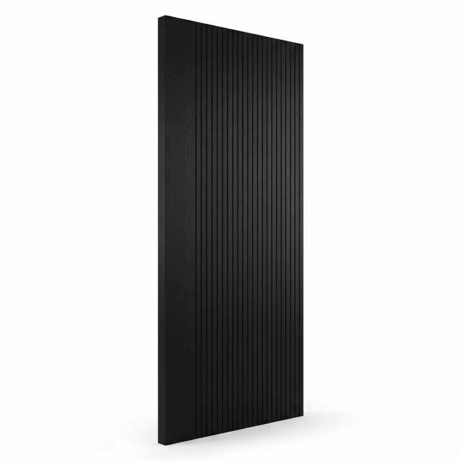 Internal Black Laminate Door - Pre-Finished - 1981 x 686 x 35mm - Stria - XL Joinery