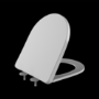 White Round Soft Close Toilet Seat with Quick Release - Legend