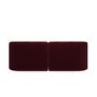 Burgundy Velvet Curved Modular 3 Seater Sofa - Laine