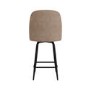 Set of 4 Beige Faux Leather Swivel Kitchen Stools - Logan