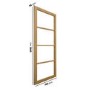 Internal Oak Laminate Glazed Industrial Style Door with Clear Glass - Pre-Finished - 1981 x 762 x 35mm - Brent - XL Joinery