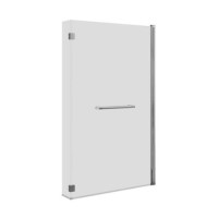 Lomax L Shape 1450mm 6mm Chrome Bath Screen with Towel Rail