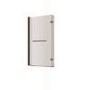 Lomax L Shape 1450mm 6mm Matt Black Bath Screen with Towel Rail