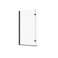 Lomax L Shape 1450mm 6mm Matt Black Bath Screen