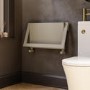 Beige Horizontal Panel Radiator with Pull Out Towel Bar 320 x 600mm - Lomas