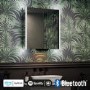 Sensio Luka Double Door Chrome Bathroom Mirror Cabinet with Lights, Built in Alexa and Bluetooth 660 x 700mm