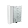 Sensio Luka Double Door Chrome Bathroom Mirror Cabinet with Lights, Built in Alexa and Bluetooth 660 x 700mm