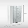 Sensio Luka Double Door Chrome Bathroom Mirror Cabinet with Lights, Built in Alexa and Bluetooth 660 x 700mm