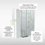 Sensio Luka Double Door Chrome Bathroom Mirror Cabinet with Lights, Built in Alexa and Bluetooth 660 x 700mm