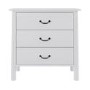 White 3 Drawer Chest of Drawers - Loretta