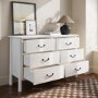 Large White 6 Drawer Chest of Drawers - Loretta