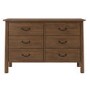 Large Walnut 6 Drawer Chest of Drawers - Loretta