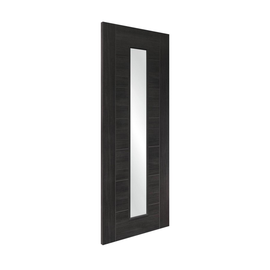 Internal Grey Laminate Glazed Door with Clear Glass - Pre-Finished - 1981 x 686 x 35mm - Palermo - XL Joinery