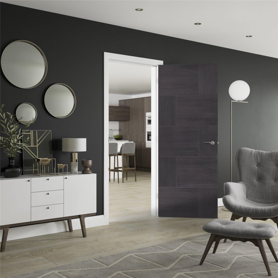 Internal Grey Laminate Door - Pre-Finished - 1981 x 610 x 35mm - Ravenna - XL Joinery