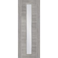 Internal Grey Laminate Glazed Door with Clear Glass - Pre-Finished - 1981 x 610 x 35mm - Forli - XL Joinery