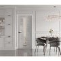 Internal Grey Laminate Glazed Door with Clear Glass - Pre-Finished - 1981 x 610 x 35mm - Forli - XL Joinery