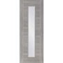 Internal Grey Laminate Glazed Door with Clear Glass - Pre-Finished - 2040 x 726 x 40mm - Palermo - XL Joinery