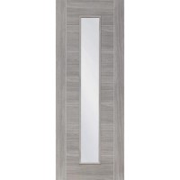 Internal Grey Laminate Glazed Door with Clear Glass - Pre-Finished - 2040 x 726 x 40mm - Palermo - XL Joinery