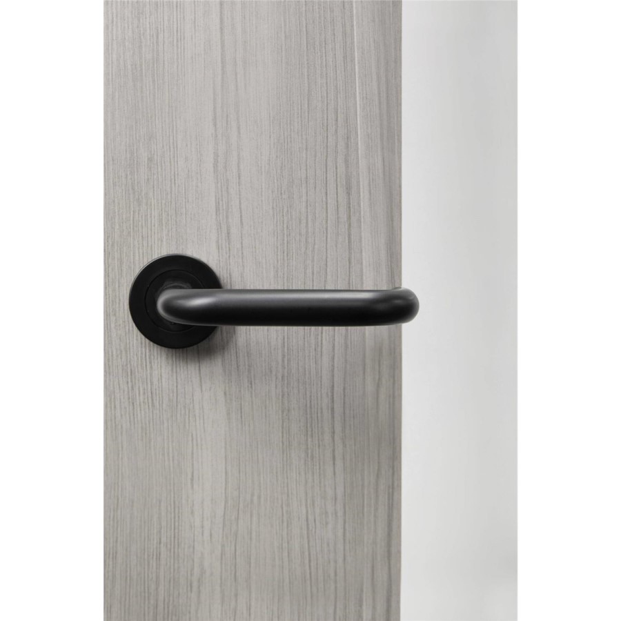 Internal Grey Laminate Fully-Glazed Door with Clear Glass - Pre-Finished - 2040 x 826 x 40mm - Ravenna - XL Joinery
