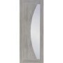 Internal Grey Laminate Glazed Door with Clear Glass - Pre-Finished - 2040 x 726 x 40mm - Salerno - XL Joinery