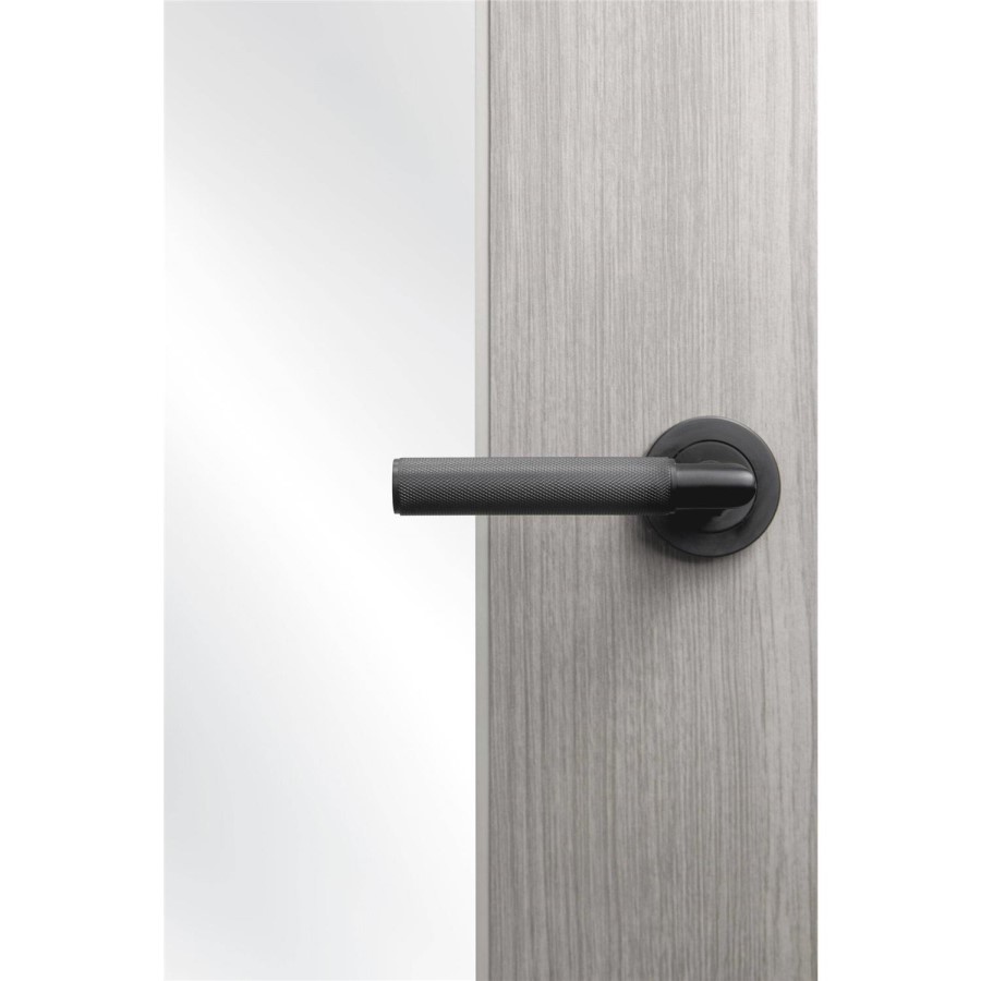 Internal Grey Laminate Glazed Door with Clear Glass - Pre-Finished - 2040 x 726 x 40mm - Salerno - XL Joinery