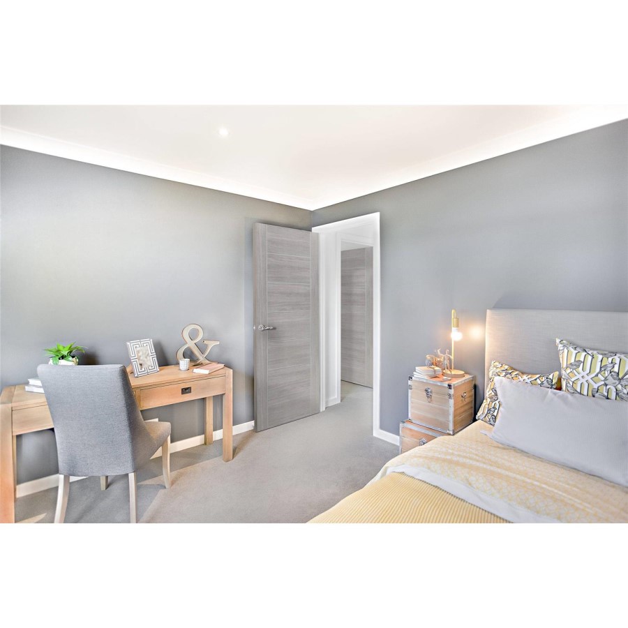 Internal Grey Woodgrain Laminate FD30 Fire Door - Pre-Finished - 2040 x 826 x 44mm - Palermo - XL Joinery