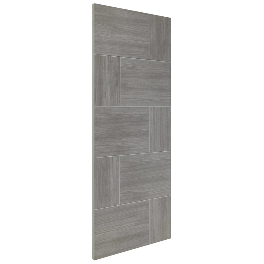 Internal Grey Woodgrain Laminate FD30 Fire Door - Pre-Finished - 1981 x 838 x 44mm - Ravenna - XL Joinery