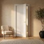 Internal White Laminate Glazed Door with Clear Glass - Pre-Finished - 1981 x 838 x 35mm - Stria - XL Joinery
