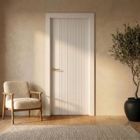 Internal White Laminate Door - Pre-Finished - 1981 x 838 x 35mm - Stria - XL Joinery