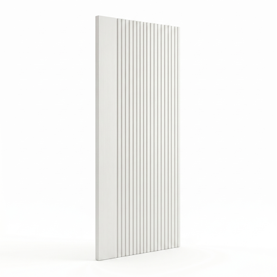 Internal White Laminate Door - Pre-Finished - 1981 x 838 x 35mm - Stria - XL Joinery