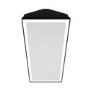 Single Door Corner Black Bathroom Mirror Cabinet with Lights 300 x 600mm - Lykos