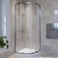 800mm Chrome 4mm Glass Quadrant Shower Enclosure - Lyra